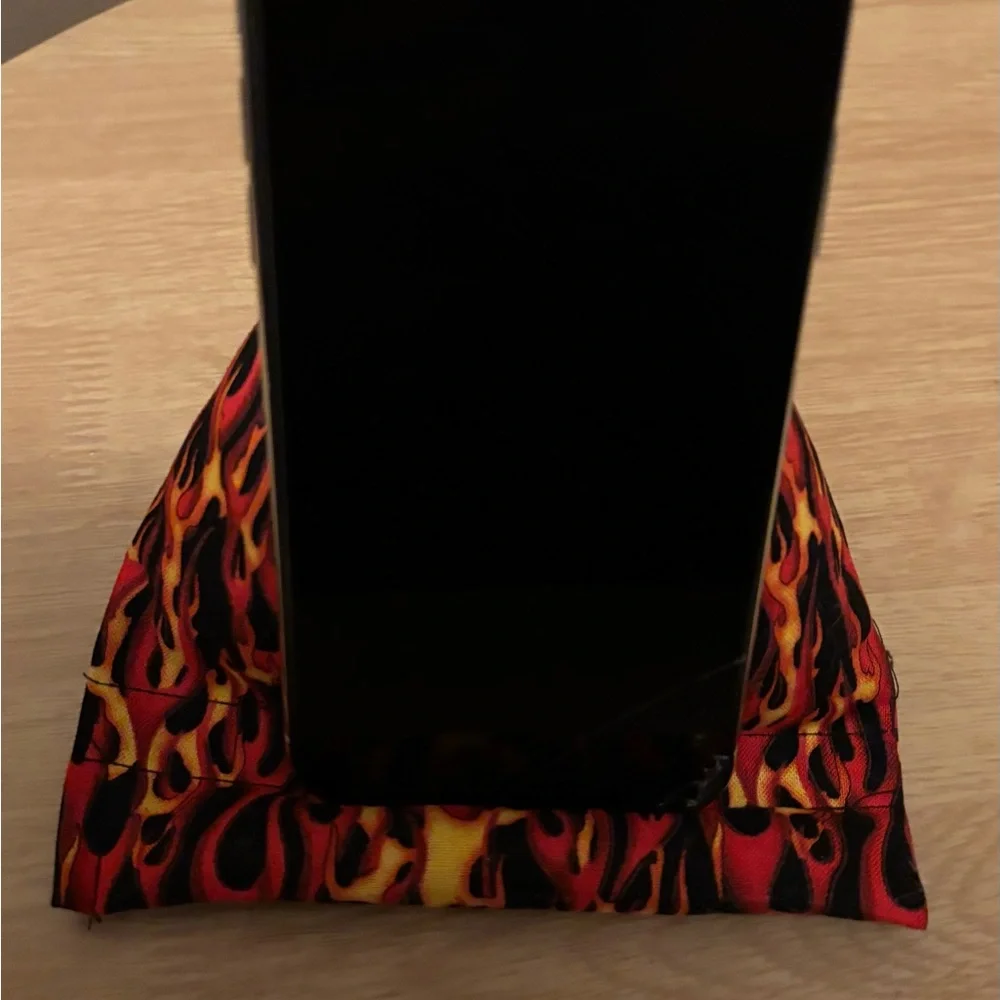 Flames Phone Holder Phone Pillow Handmade